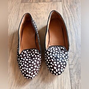 J. CREW Cora Leopard Synthetic Calf Hair Women’s Loafers Size 6.5